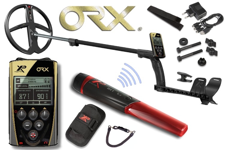 Metalldetektor XP ORX mit 28cm X35 Spule und MI-6 Pinpointer